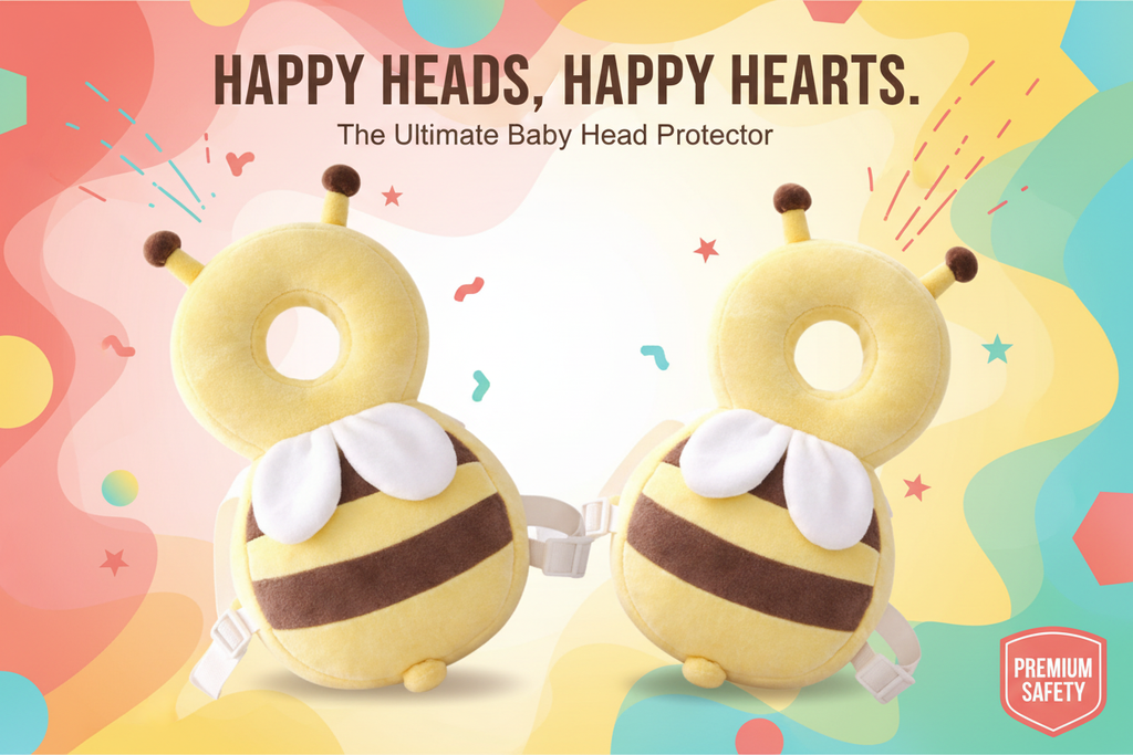 Baby Head Protector vibrant promotional banner